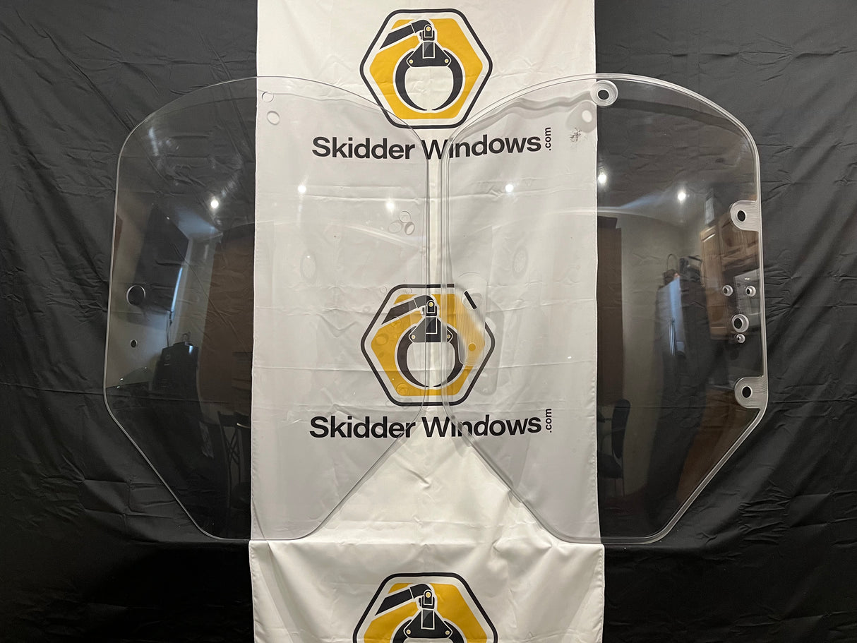 John Deere G Series Skid Steer windows Polycarbonate & Tempered Glass (small frame)