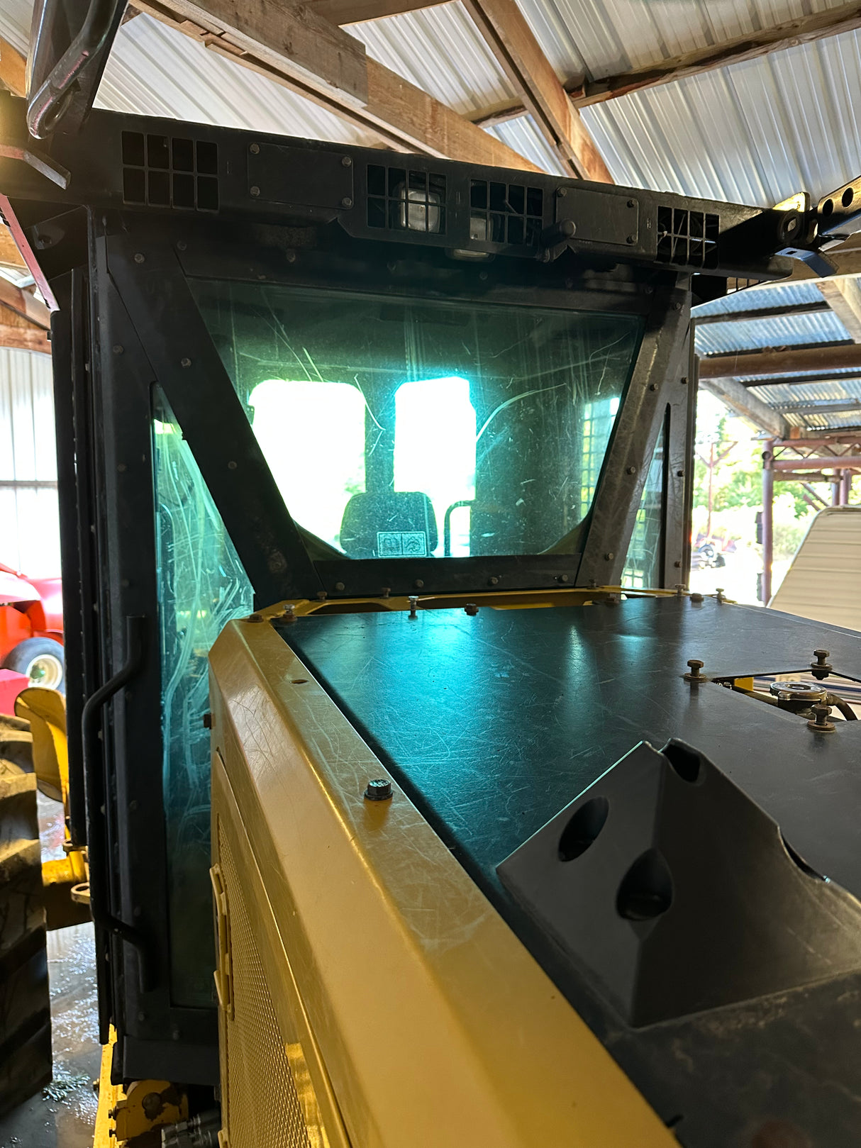 Old scratched original windows