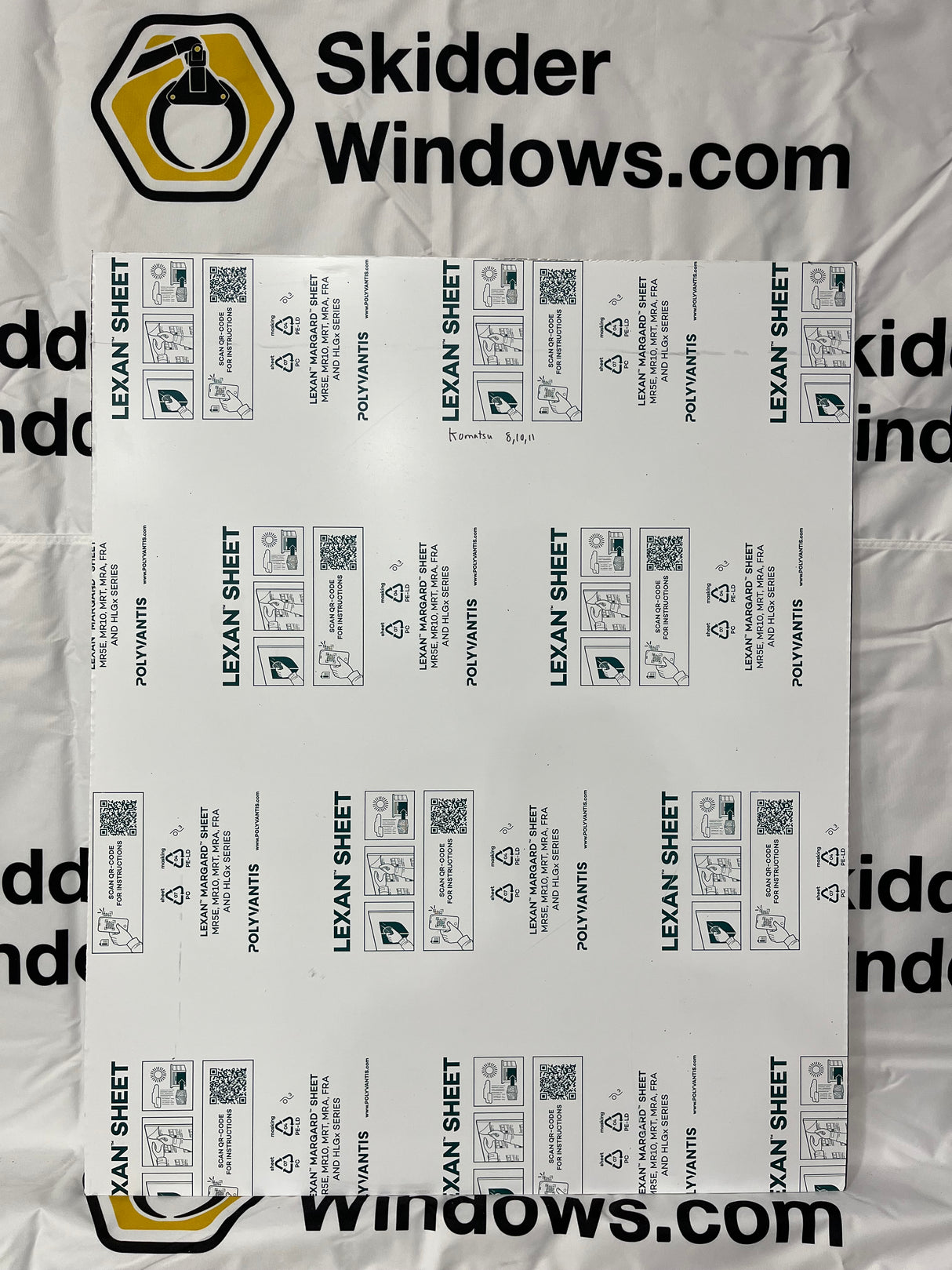 Komatsu  8, 10, 11 Series Excavator Windows OEM# 20Y-53-11841 / 20Y-53-11241 / 20Y-53-11520 / 20Y-53-11611